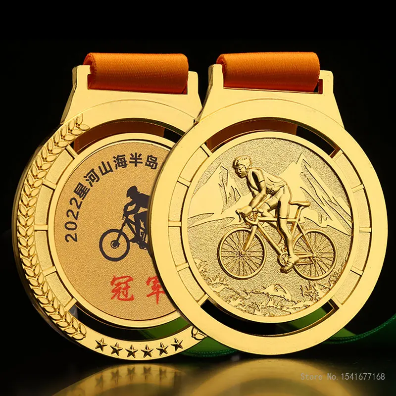 

General Bicycle Competition Medal, Customized Gold, Silver and Copper, Cycling Competition Award, Group Award, Home Decor, New