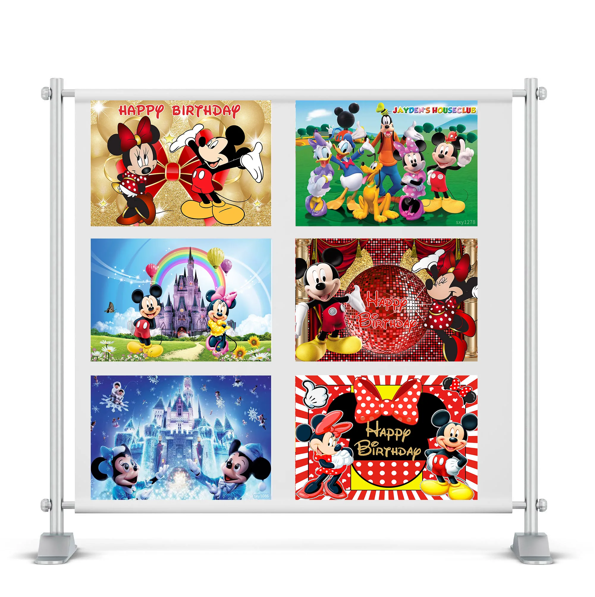 

Disney Minnie Mickey Baby Photography Backdrop Family Party Studio Background Little Pricess Photo Background Cartoon Photozone