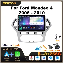 SEPTON  Android 12 Car Radio for Ford Mondeo 4 2006-2010 Multimedia GPS 2din Autoradio Wifi  Player Carplay 4G 8core 8+128G