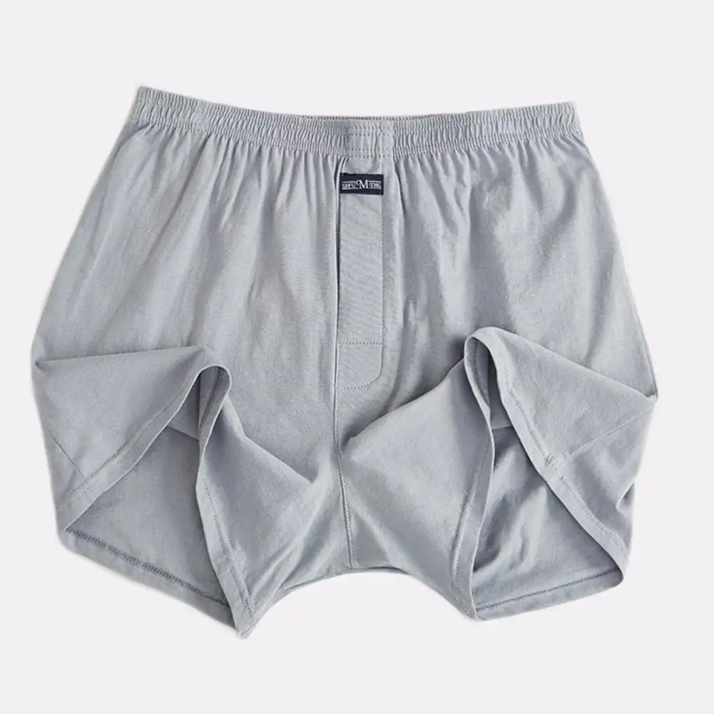 

Cotton Shorts Underpants Men Home Shorts Briefs Ure Color Loose Shorts Panties Elastic Waistband Thin Homewear Men Panties