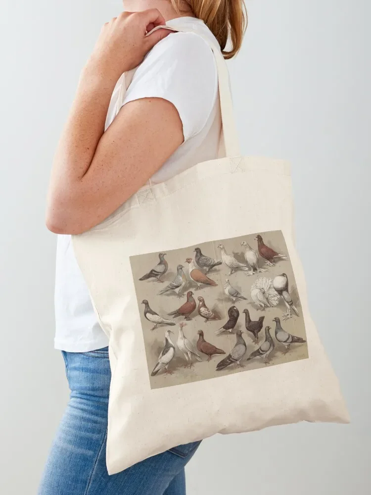 Pigeon Breeds Chart Tote Bag reusable shopping bag Eco bag Women's Handbags