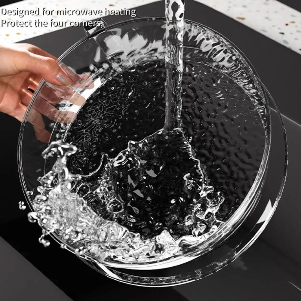 PC Microwave Oven Cover with Handle Heat Resistant Splatter Guard Lid Transparent Plate Dish Shield for Kitchen Fridge & BBQ
