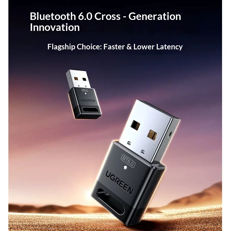 Ugreen Bluetooth 6 Usb Adapter Dual Mode Receiver Transmitter For Desktop Pc Computer Connect Wireless Headset Keyboard Mouse