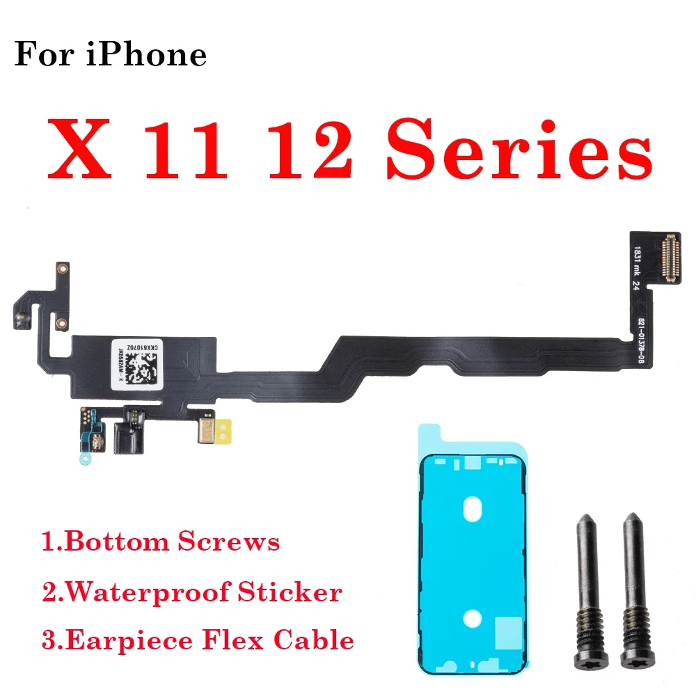 

Face Recognition Function Earpiece Proximity Light Sensor Top Speaker Flex Cable For iPhone X XR XS Max 11 12 Pro Max NO Speaker