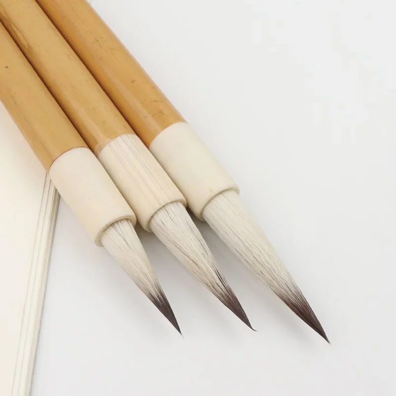 Slender Gold Calligraphy Brush Set Painting Brush Weasel Hair Rabbit Hair Multiple Brush Small Regular Script Calligraphy Brush