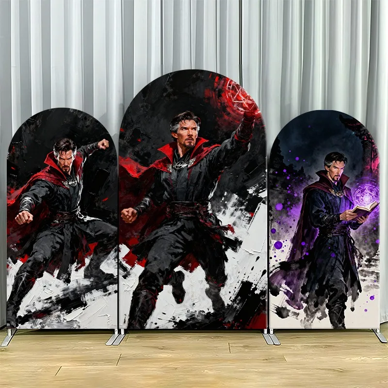 

Arch Backdrop Cover Single Side Doctor Strange Superhero Art Party Decoration Photo Booth Background Props Event Supplies