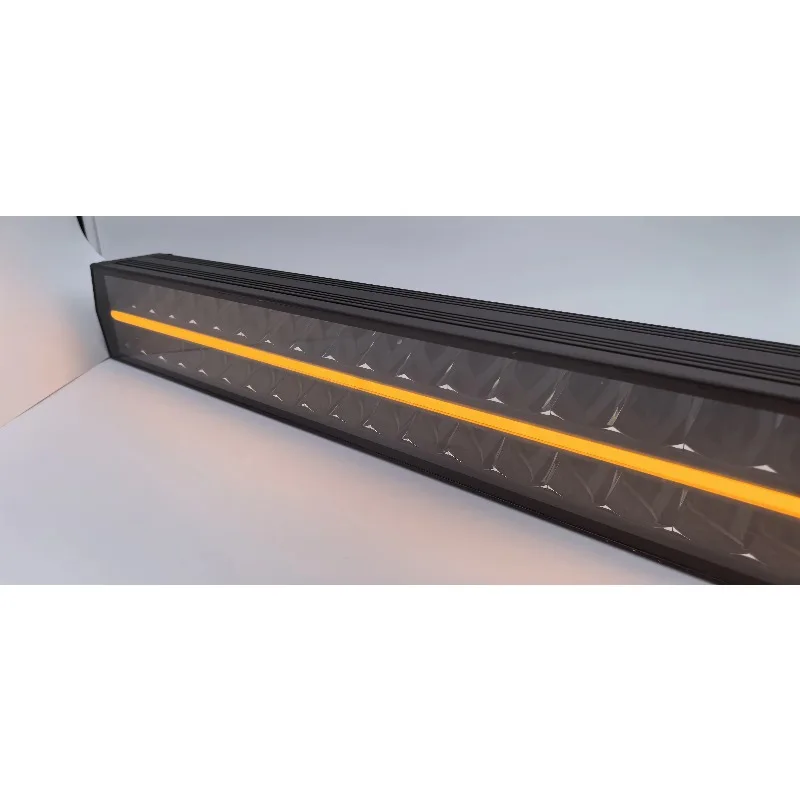 Super bright 12v 24v off-road 20 inch double row diode with amber daytime driving