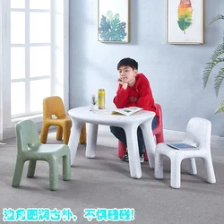 Children's Small Chair Small Bench Kindergarten Baby Writing Dining Table and Low Stool Household Armchair