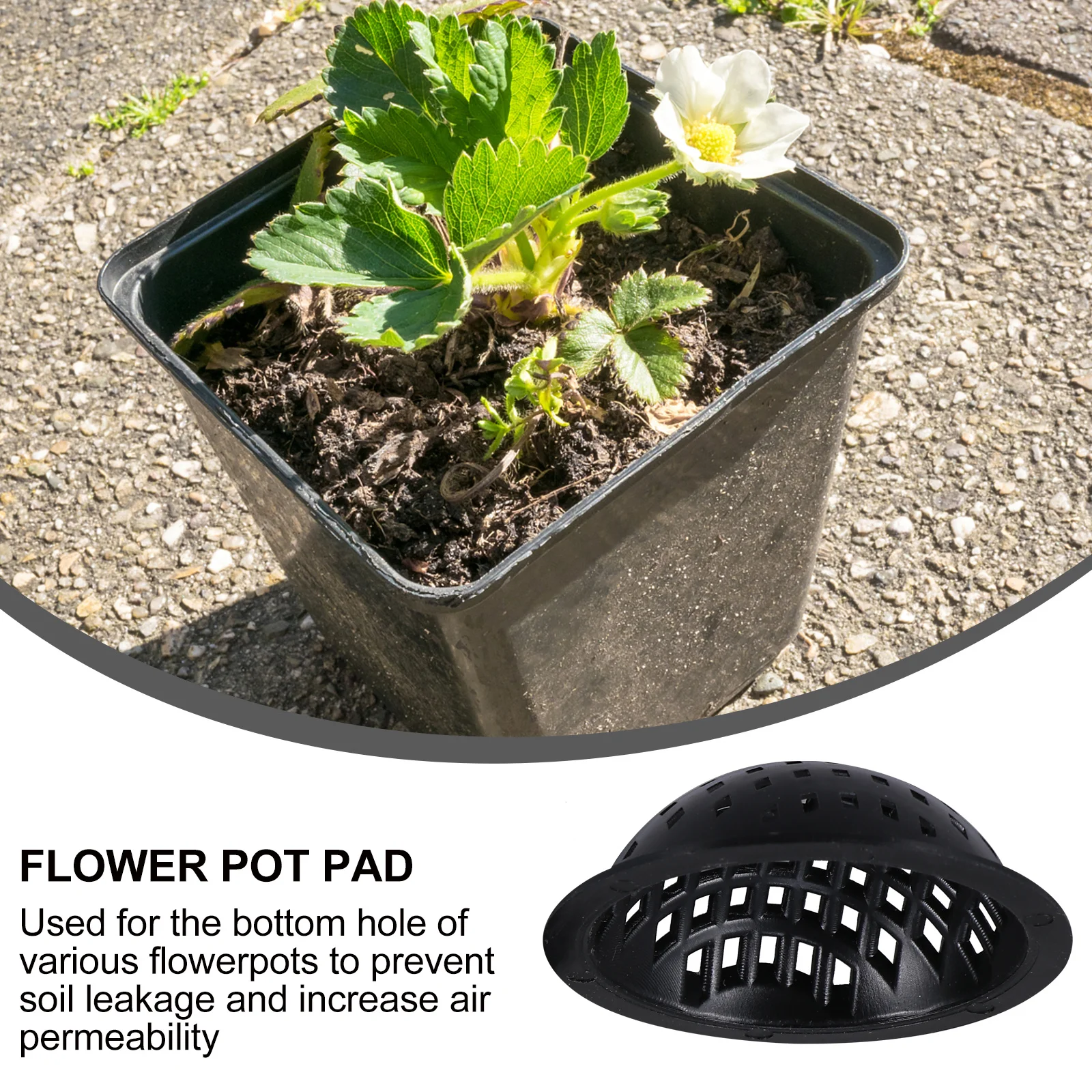 20 قطعة الزهرية أسفل منصات شبكية السلطانية شكل الصرف طوقا تنفس شبكة منصات التربة مانعة للتسرب ل بونساي الفجل الأخضر