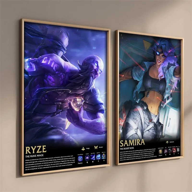 Popular Game League of Legend Character Seraphine Wall Art Canvas Painting Prints Pictures Living Room Interior Home Decor