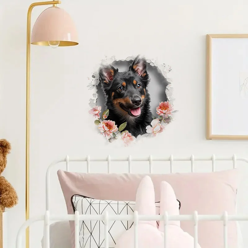 

C1152# Australian Kelpie Dog Wall Decal Reusable Sticker for Living Room Aesthetic Room Decoration Easy to Beautify Your Home