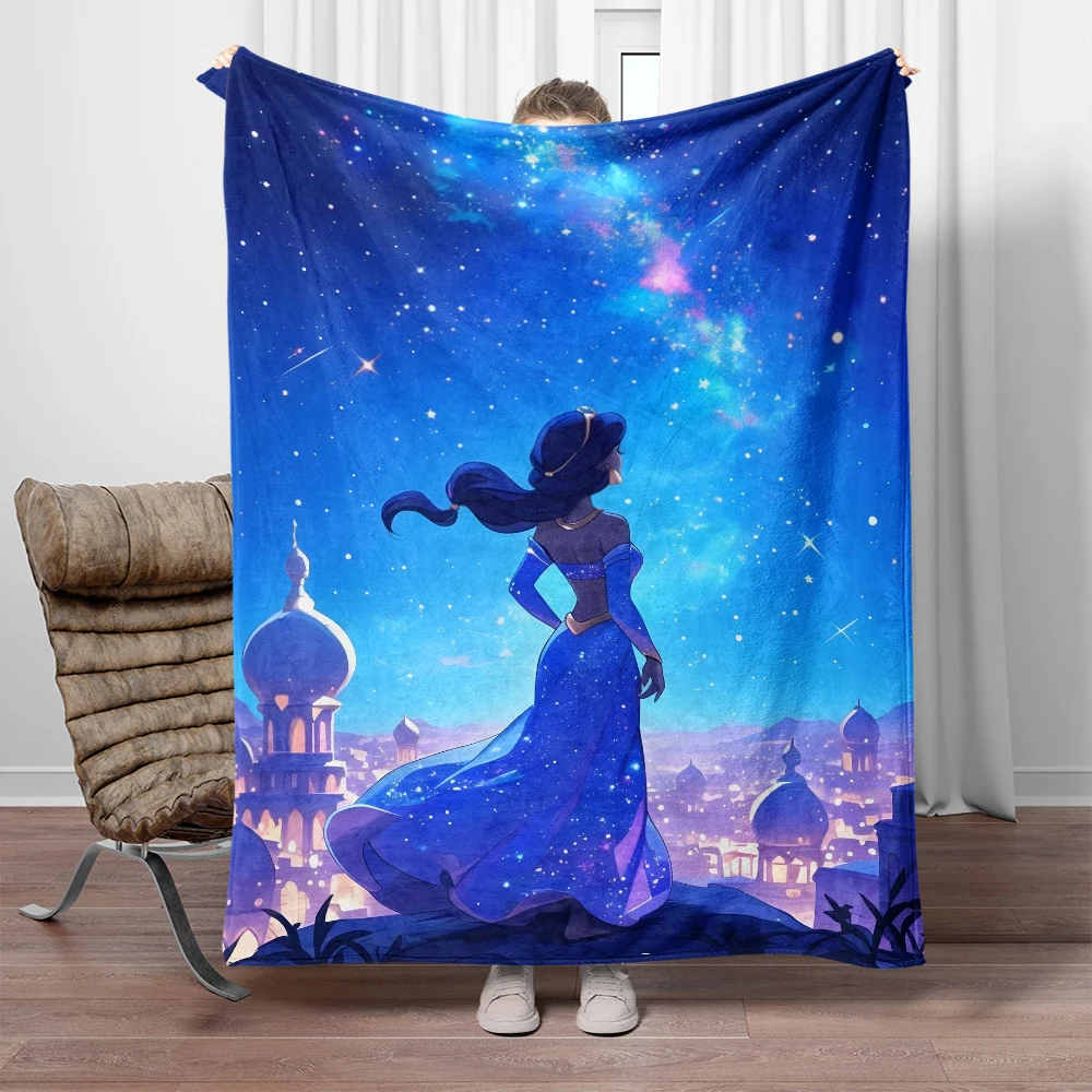 Disney Princess Cartoon Blanket. Seasonal Blankets. Used for Sofas, Beds, Living Rooms, Travel Picnics, Blankets,