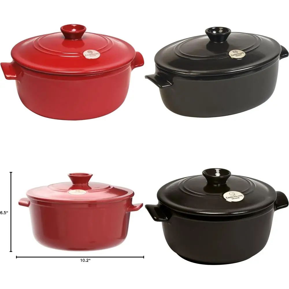 

Круглая голландская духовка Emile Henry Burgundy Flame на 4,2 литра
