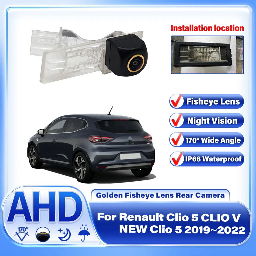 1080P 170° Rear View Camera For Renault Clio 5 CLIO V NEW Clio 5 2019~2022 AHD CCD Night Vision Reverse backup Parking Camera