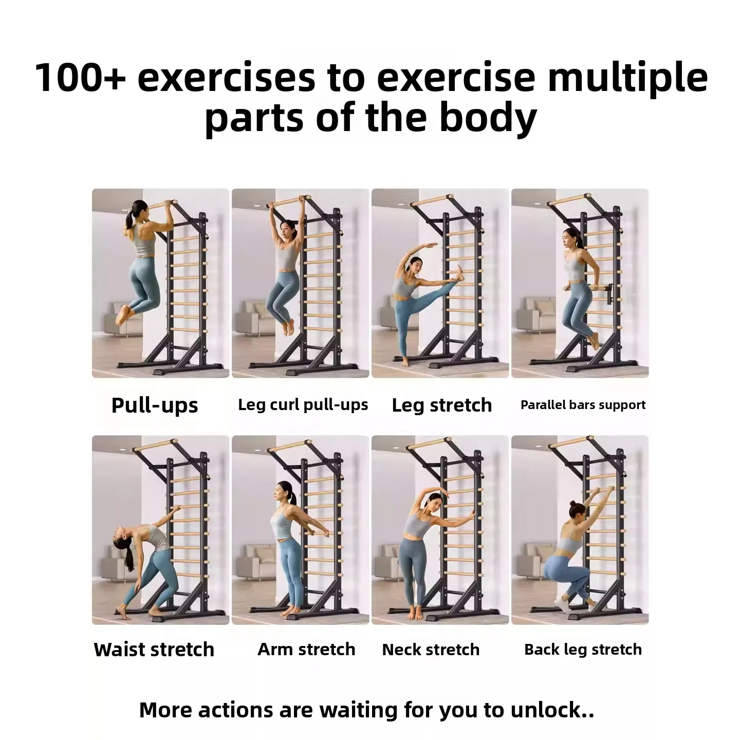 YJQ indoor rib frame pull-up household horizontal bar no punching family parallel bar trainer