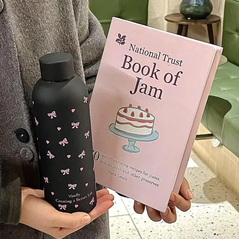 500ML Insulated Cup with Bow Tie Sausage Dog Pattern, Dual Wall Car Mug, Small Mouth Stainless Steel Travel Thermos Bottle
