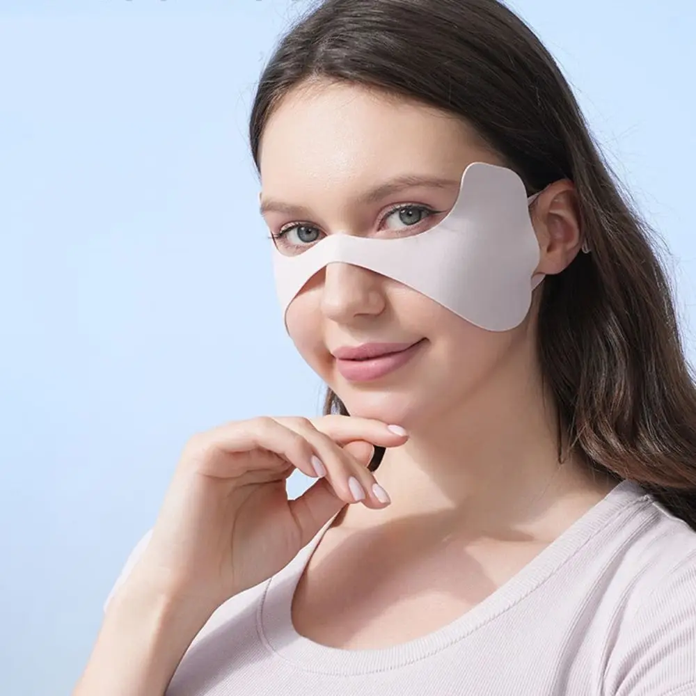 

Sunscreen Face Scarf Ice Silk Sunscreen Mask Nylon Thin Summer Face Cover Sunscreen Veil Breathable Face Gini Mask Fishing