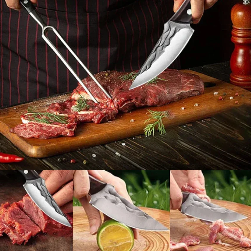 Professional Kitchen Knives Meat Cleaver Knife Hand Forged Stainless Steel Fish Fruit Butcher Boning Kitchen Chef Knife BBQ