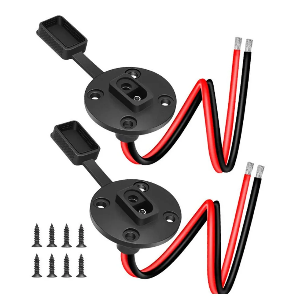 

SAE Connector QuickDisconnect Wire Harness 12AWG 33cm Length Wide Compatibility Waterproof Cap Easy Installation Red & Black