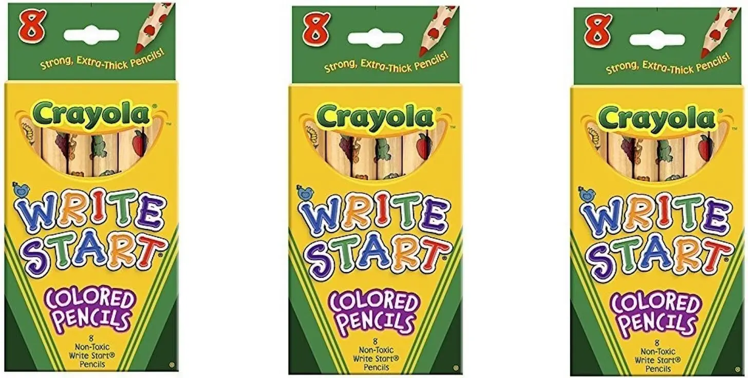 

Bulk Buy: 8-Pack Colored Pencils for Kids, 3-Pack Set - Vibrant Colors, Smooth Writing