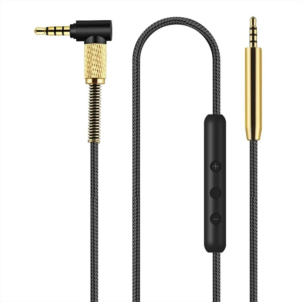 ODavid Remplacement Stéréo Audio Nylon Tressé Câble Extension rette Pour Denon AH-D1200 AH-GC25 AH-GC30 AH D1200 GC25 GC30 Casque