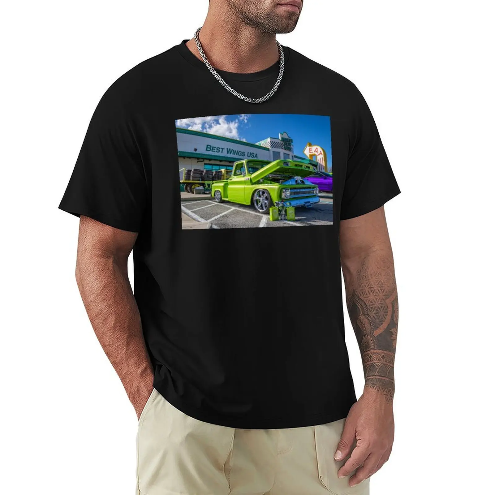 

Chevy truck Quaker Steak and Lube T-Shirt Short sleeve tee Funny t-shirts customizeds animal prinfor boys luxury clothes men