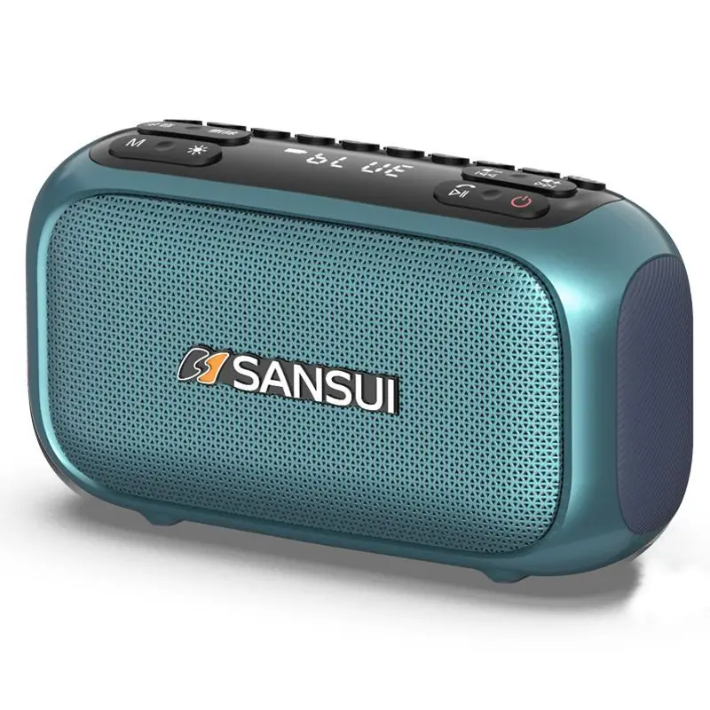 Sansui F31 Portable Wireless Bluetooth Speakers Multimedia Music Player FM Radio RGB Colorful Subwoofer Hands-free Call Boombox