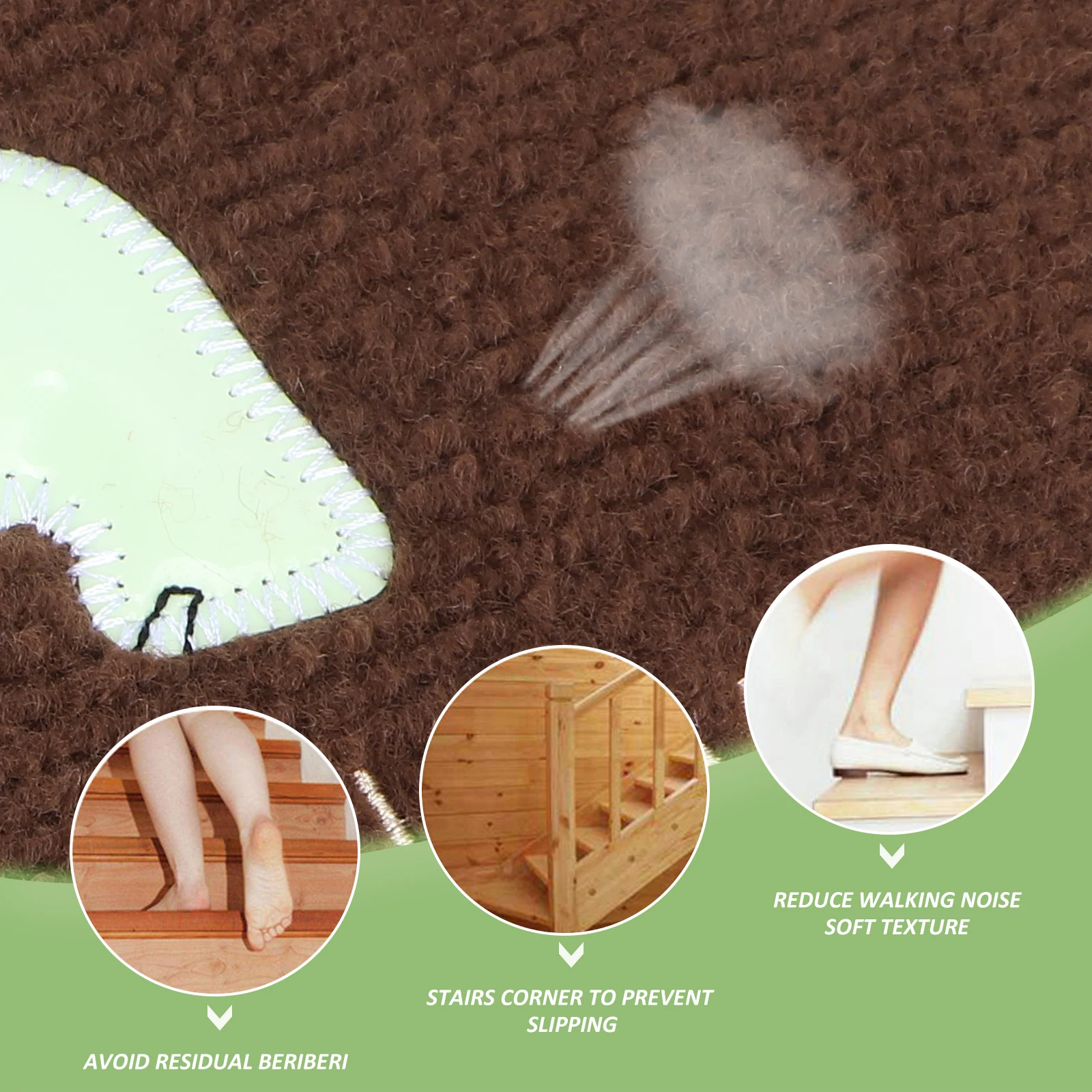 

Luminous Stair Mat Staircase Anti-slip Strip Polyester Chair Pad Stepping Ground Floor Cushion