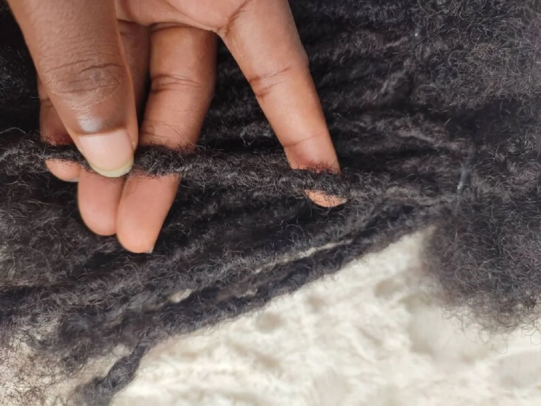 Afro Fully Handmade Permanent Loc Extensions Human Hair Raw Vietnamese 0.4 cm Width Dreadlock Extensions For Men/Women 10-40Pcs