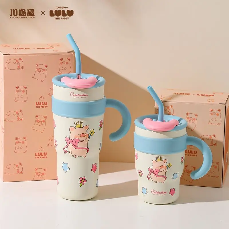 

Симпатичная изоляционная чашка Piggy большой емкости, соломенная чашка для воды, высокоцветная чашка для ледяного бара для девочек