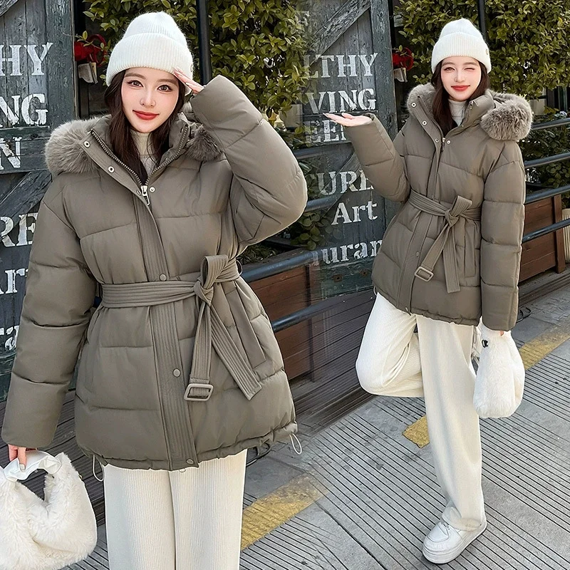 Women Winter Jacket Windproof Down Cotton Coat Korean Loose Warm Thicken Cotton Padded Coat Female Parkas Outwear Overcoat