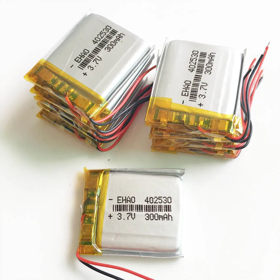 10 szt. 3.7V 300mAh litowo-polimerowa Lipo akumulator 402530 042530 do MP3 GPS Bluetooth zestaw słuchawkowy rejestrator kamery