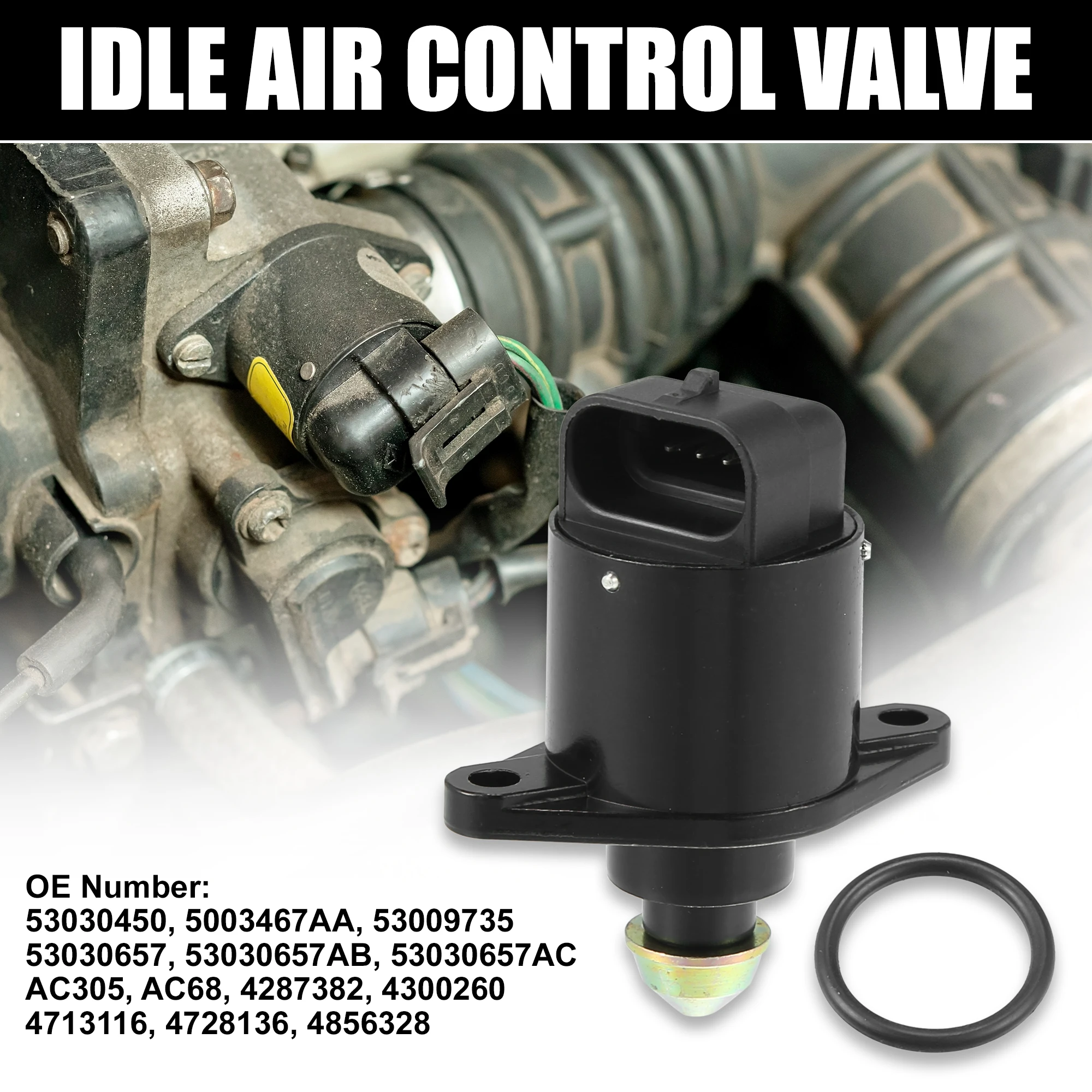 Uxcell Car Idle Air Control Valve 53030450 Replacement with Gasket for Dodge for Jeep