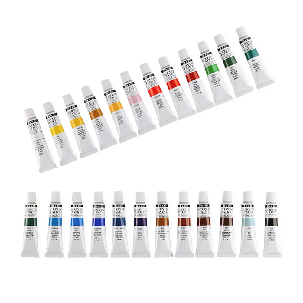 

Waterproof Acrylic Paint Set 24 Colors Bright Pigment DIY Drawing Kit for Wall Hand Painting Students Teachers Friendly