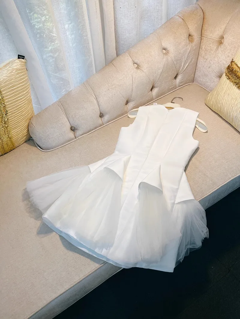 Ele Pure Desire Dr Swans Lake Me da donna con perline di giunzione a vita alta A-Line gonna ortod rotonda con cerniera Ne francese Sle