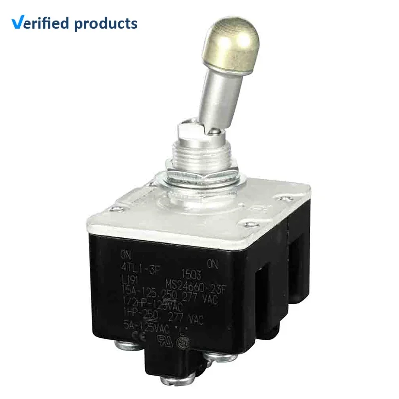 Honeywell Bushing Mount On-Off 4PDT Screw Terminal 125V ac Toggle Switch 4TL1-3F