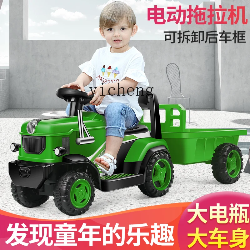 Tqh-Tracteur électrique télécommandé pour enfants, voiture jouet pour garçon, train, voiture de plage, véhicule tout-terrain portable, EbPortable