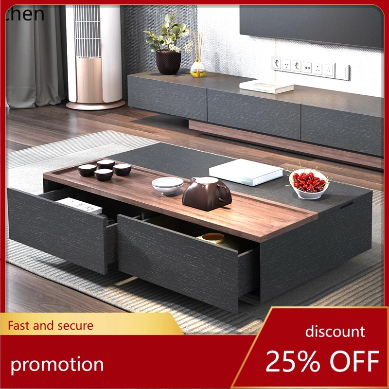 

ZML Coffee Table Modern Minimalist Small Apartment Living Room Coffee Table TV Cabinet Combination Storage Rectangular