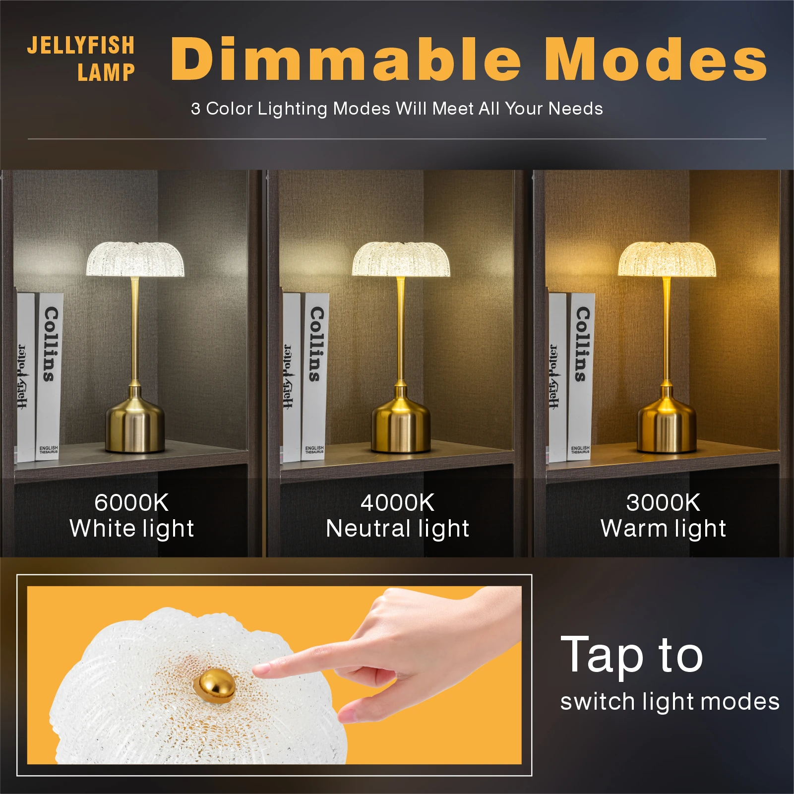 Retro Bar Table Lamp Restaurant Decoration Lamp LED Rechargeable Desk Light Touch Dimming Night Light Bedroom Lamp