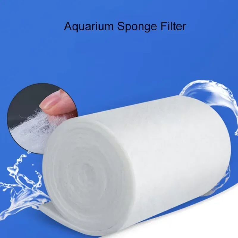 Fish Tank Filter Cotton High-density Purification Sponge Filter White Biochemical Cotton Pad Aquarium Accessories Reusable