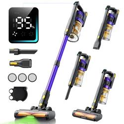 Laresar X11 Cordless Vacuum Cleaner Handheld 550W 55KPa Suction Power Smart Home Dust Cup 60 Mins Runtime 3 Pcs Filte Set
