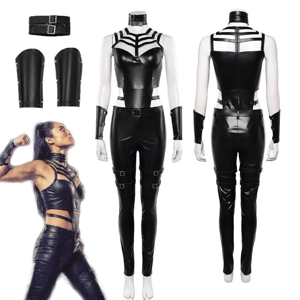 Disfraz de Cosplay de Sindel del Juego Mortal Kombat 2, Mono Negro, Uniforme, Ropa de Juego de Rol para Mujer, Trajes para Halloween, Carnaval y Fiestas