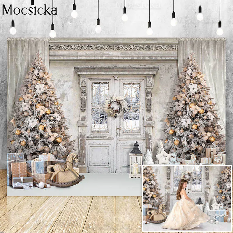 Mocsicka-クリスマスの写真の背景,冬の写真のための木製の写真アクセサリー