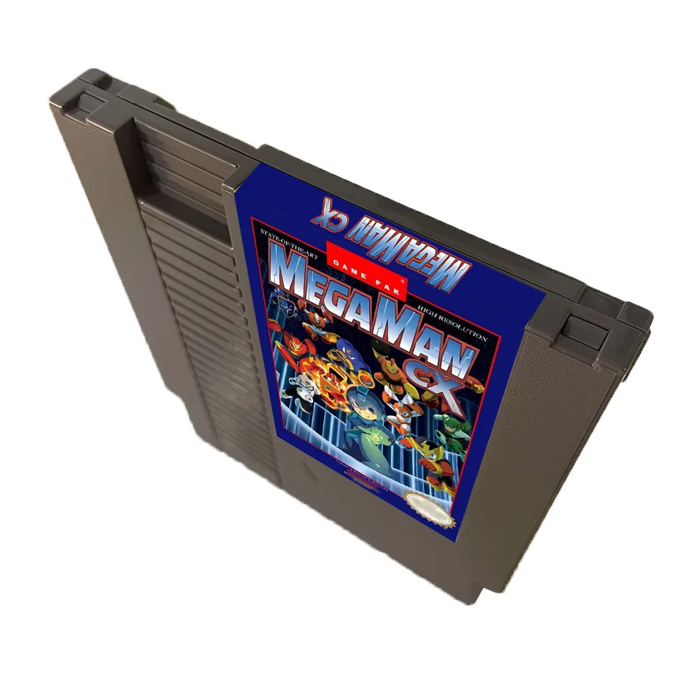 Megaman CX NES Rom Hack - 8 بت 72 دبابيس بطاقة الألعاب PAl وNTSC USA نسخة لعبة خرطوشة لوحدة التحكم NES الكلاسيكية - اللغة الإنجليزية