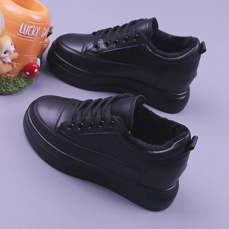 Shoes Woman 2024 Casual Female Sneakers Increas Height Clogs Platform Autumn New Small Winter Creepers Fall Sports Leisure Incre