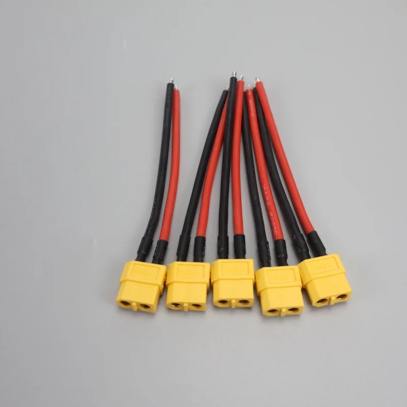 Männlicher und Weiblicher Steckverbinder mit Silikonkabel 14 AWG XT60 Anschlusskabel Doppelverlängerungskabel für RC-Modell Zubehör