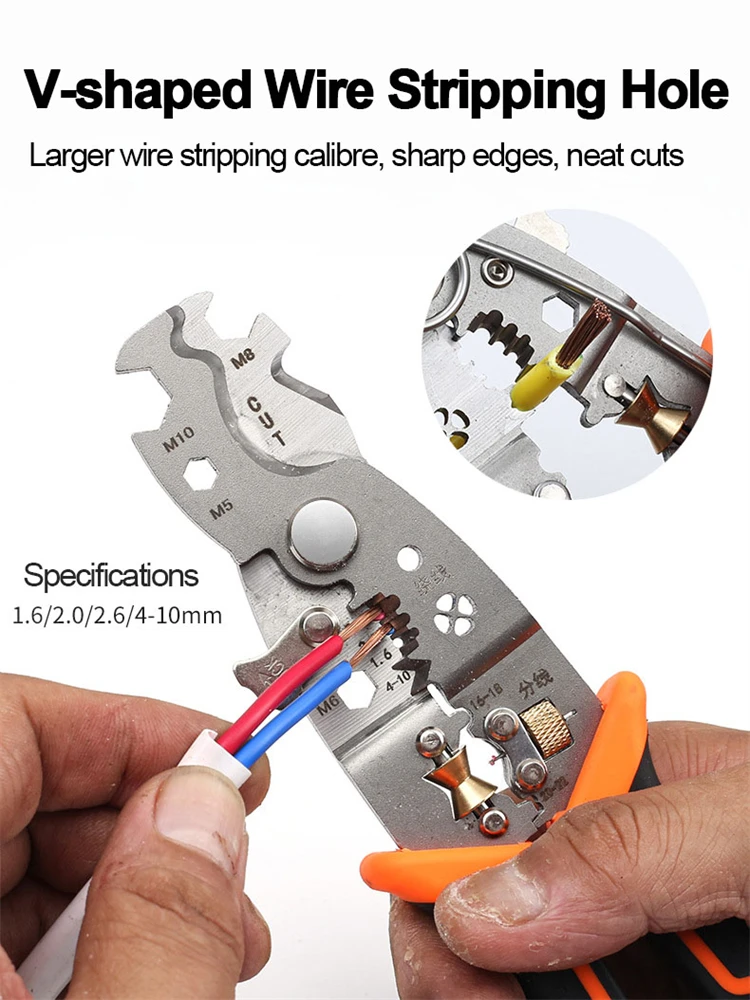 28 in1 Multifunctional Wire Stripper and Cutter Time-Saving Labor-Saving Repair Scissor Wire Stripping Crimping Pliers Hand Tool