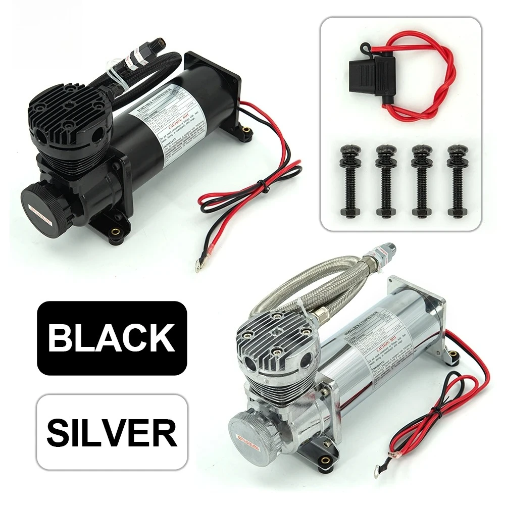 1PCS DC12V 200 PSI OUTLET 1/4 NPT 3/8 Car Air Suspension Compressor 14ASC