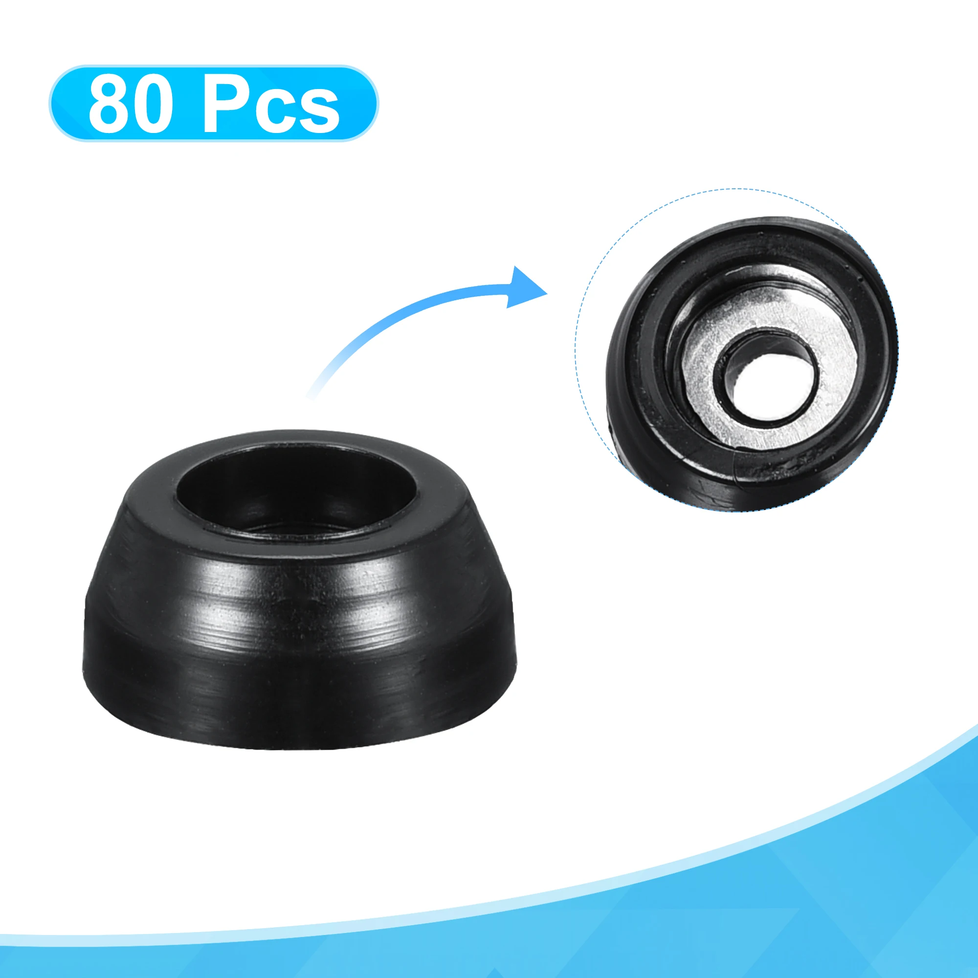 80/100 pz piedini in gomma paraurti Pad viti e rondella in acciaio inox antiscivolo mobili piede tavolo tappo copre protezione del pavimento