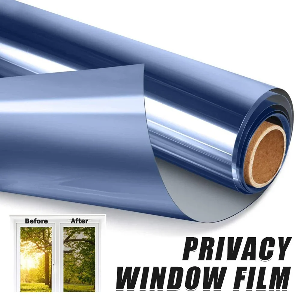 Heat Insulation Mirror Film Reflective 1pcs 50cm X 100cm 60cm X 100cm Easy To Install Energy Saving Glass Sticker